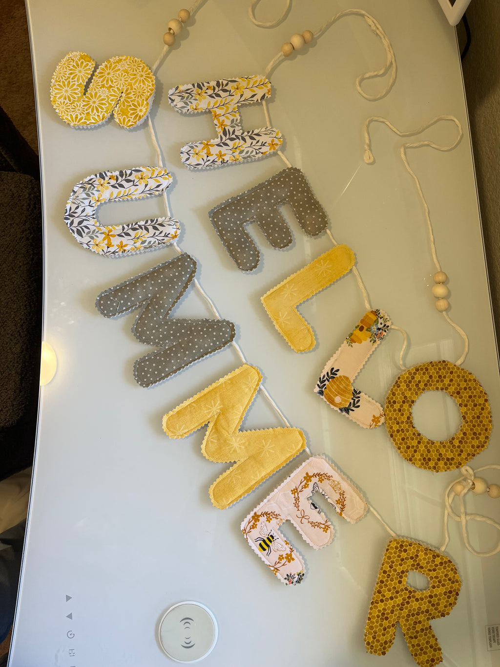 Custom Quilted Name Banner