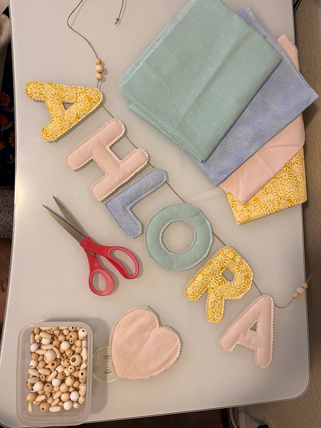 Custom Quilted Name Banner