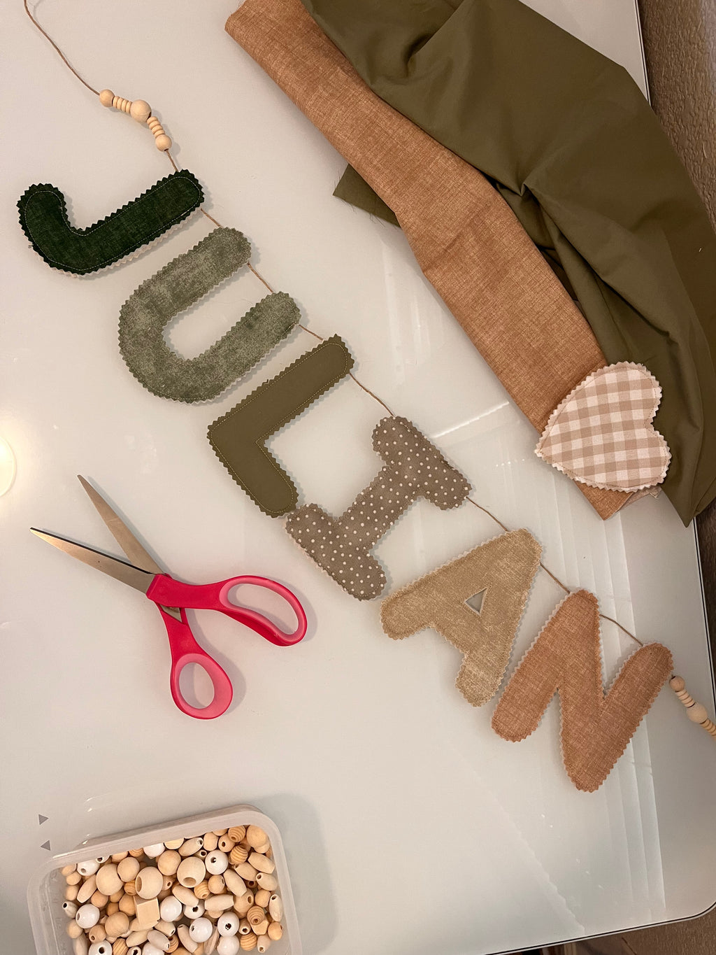 Custom Quilted Name Banner